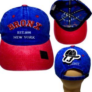 Bronx NY Embroidered Polo Cap, Denim Stonewashed Cap, Adjustable Baseball Cap